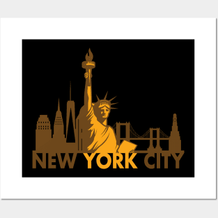 New York skyline Posters and Art